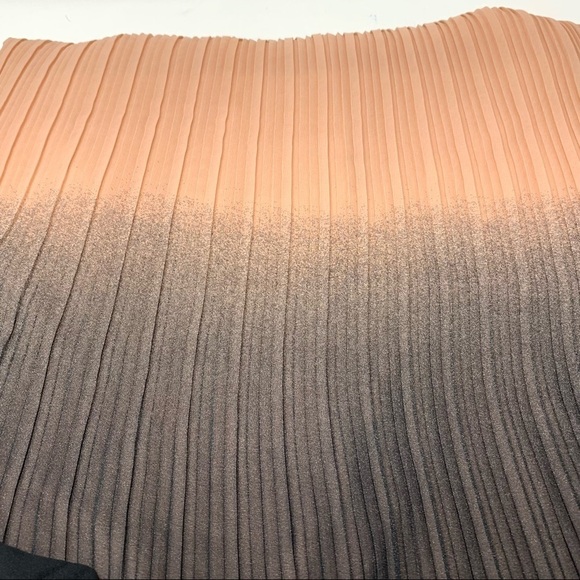 Mark. Peach Ombré Pleated A-Line Midi Skirt Size Small Petite - Picture 6 of 12